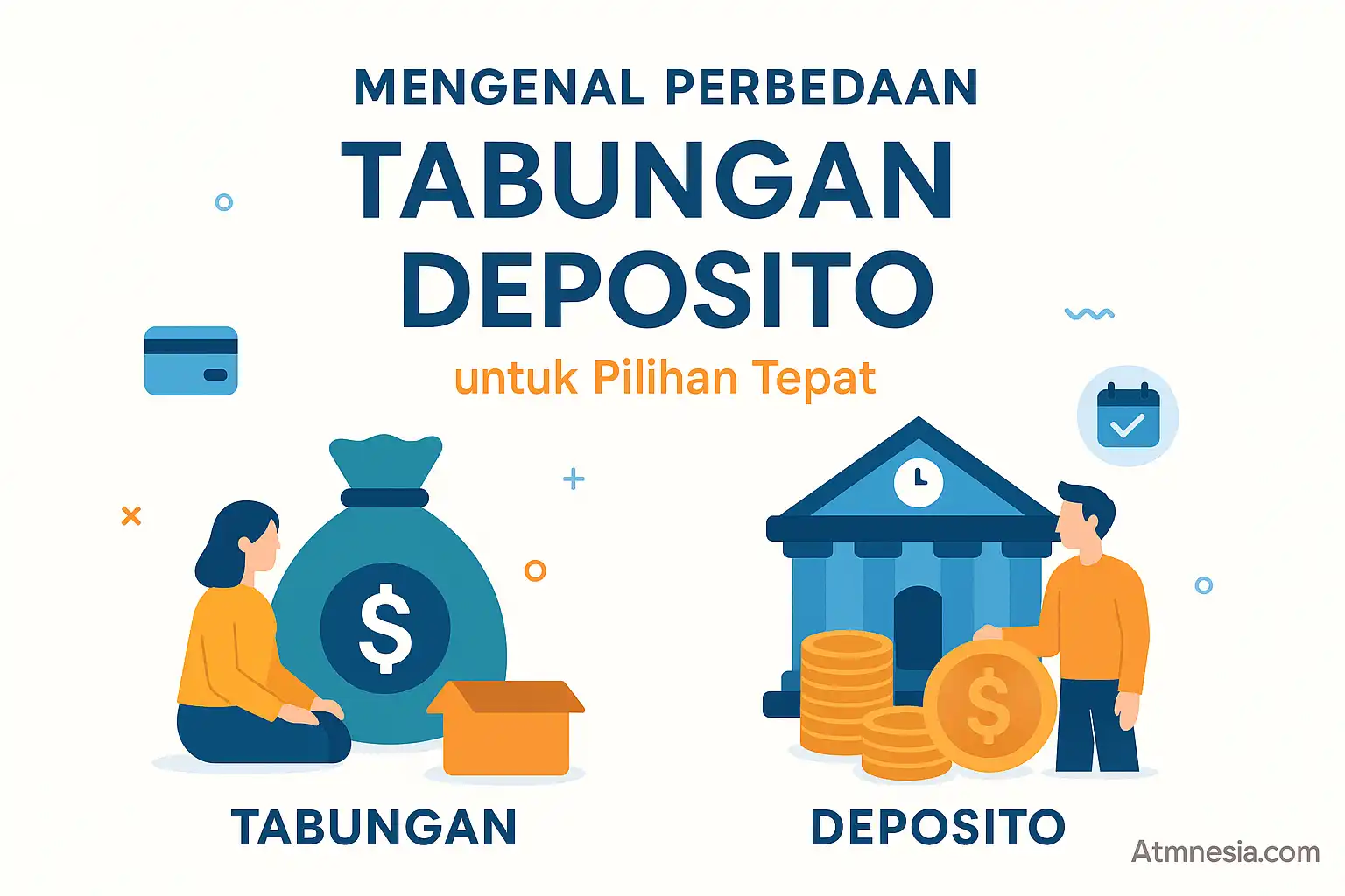 Perbedaan Tabungan dan Deposito - Ilustrasi Pilihan Keuangan