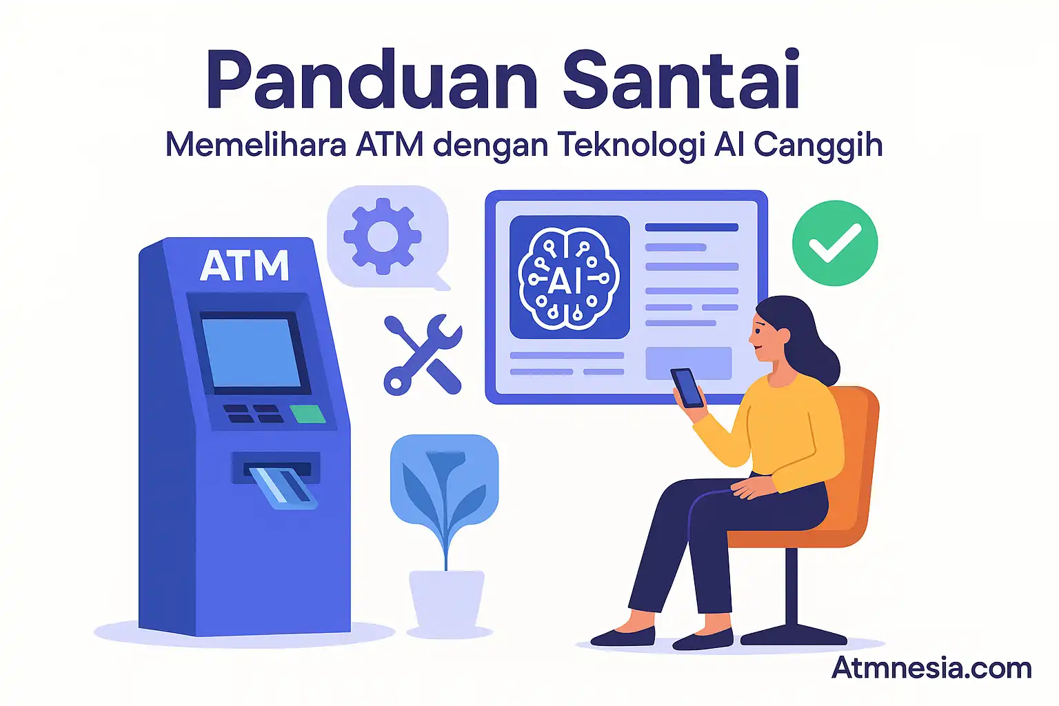 Ilustrasi pemeliharaan ATM berbasis AI