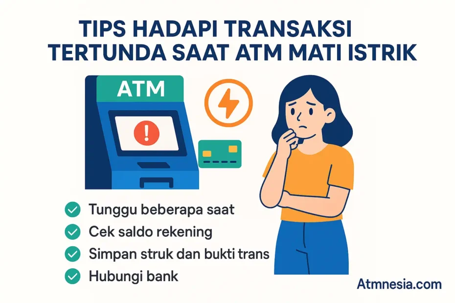 Tips Hadapi Transaksi Tertunda Saat ATM Mati Listrik