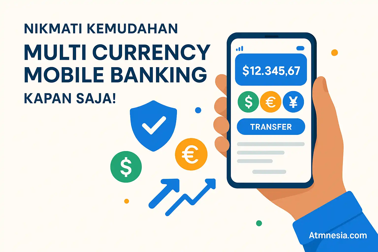 Ilustrasi Multi Currency Mobile Banking