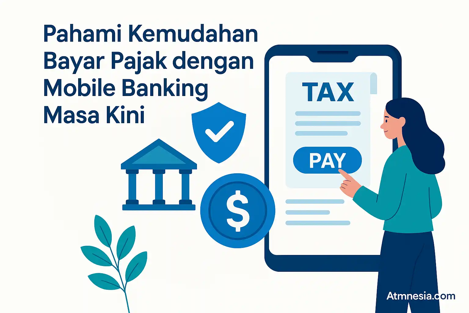 Ilustrasi bayar pajak via mobile banking