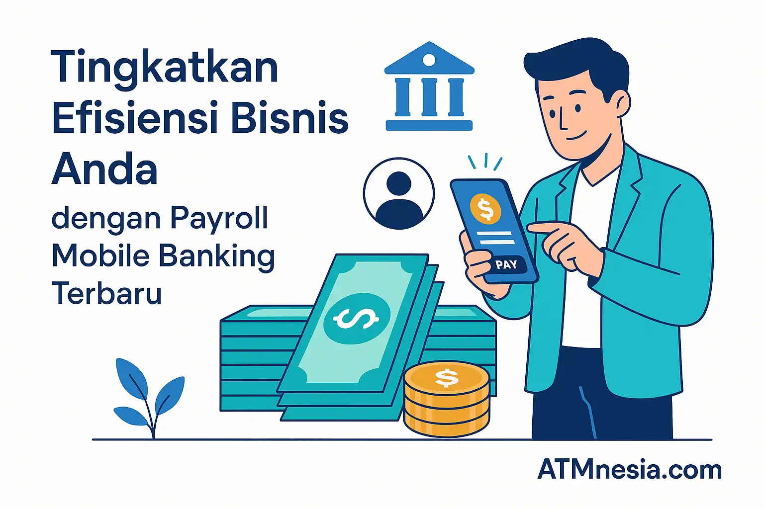 Ilustrasi Payroll Mobile Banking untuk Efisiensi Bisnis