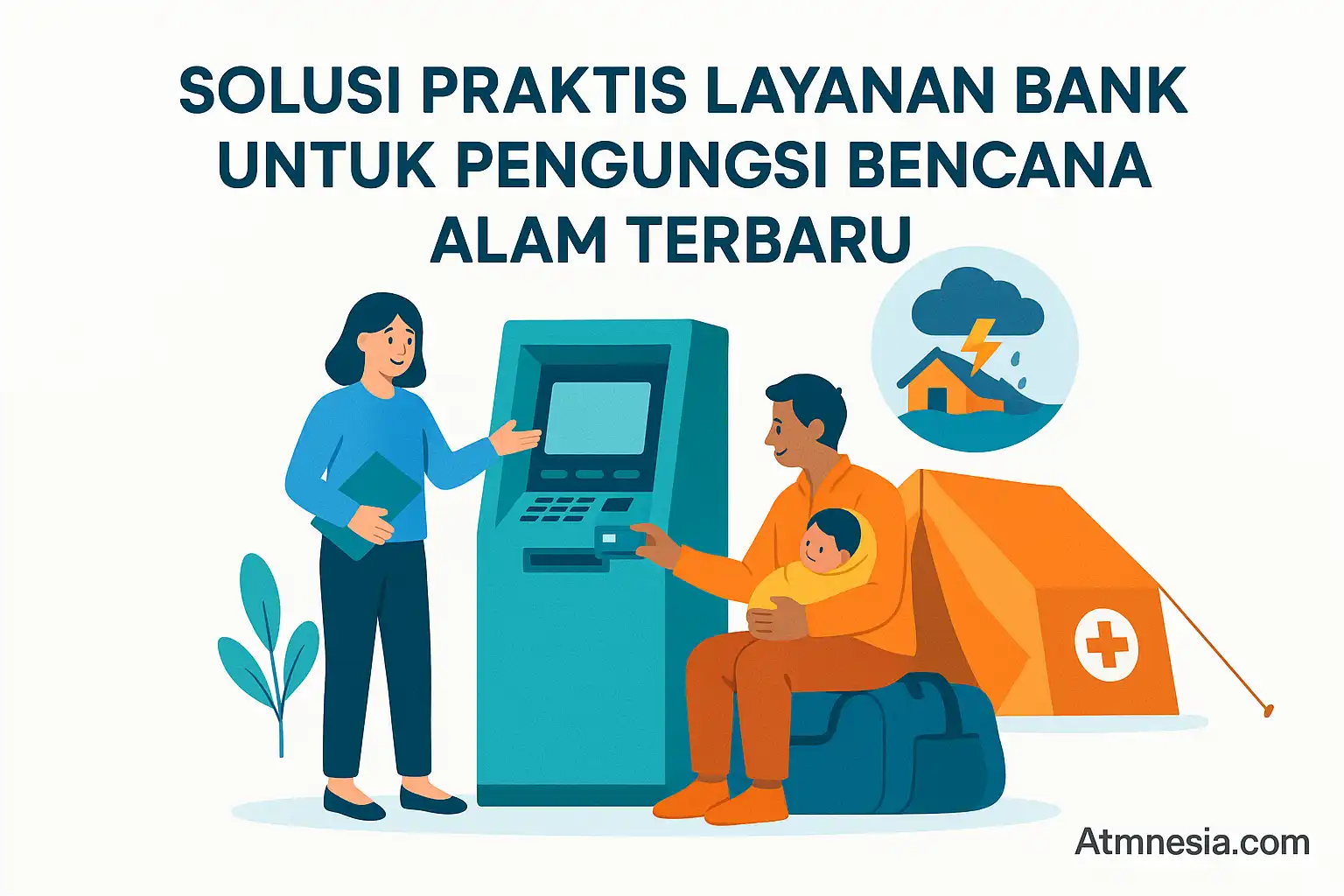 Solusi praktis layanan bank untuk pengungsi bencana alam